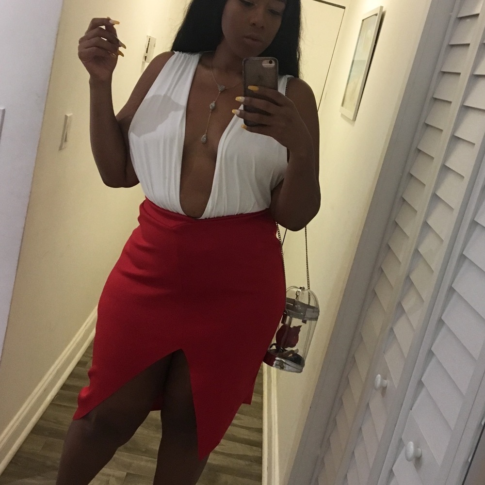 Racy Red Skirt!